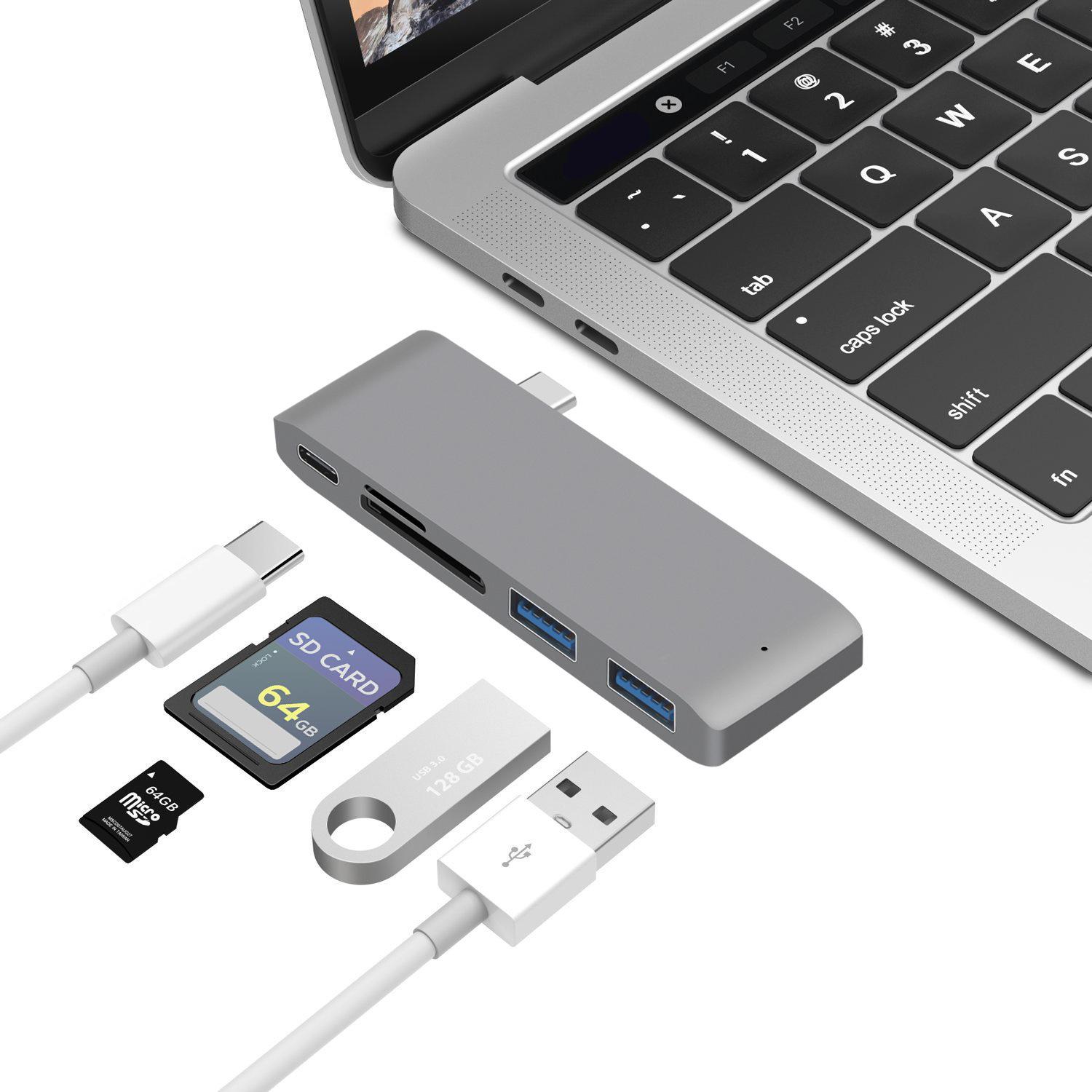 USB-C Hub: MacBook Dock with HDMI, Splitter, and Card Reader