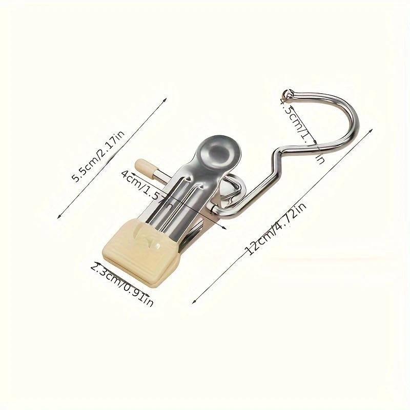 30pcs Stainless Steel Space-Saving Hanger Clips - Versatile Organizer for Hats, Shoes, Pants | Durable & Portable