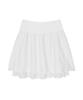 Aejeuon Lacy Check Skirt / White
