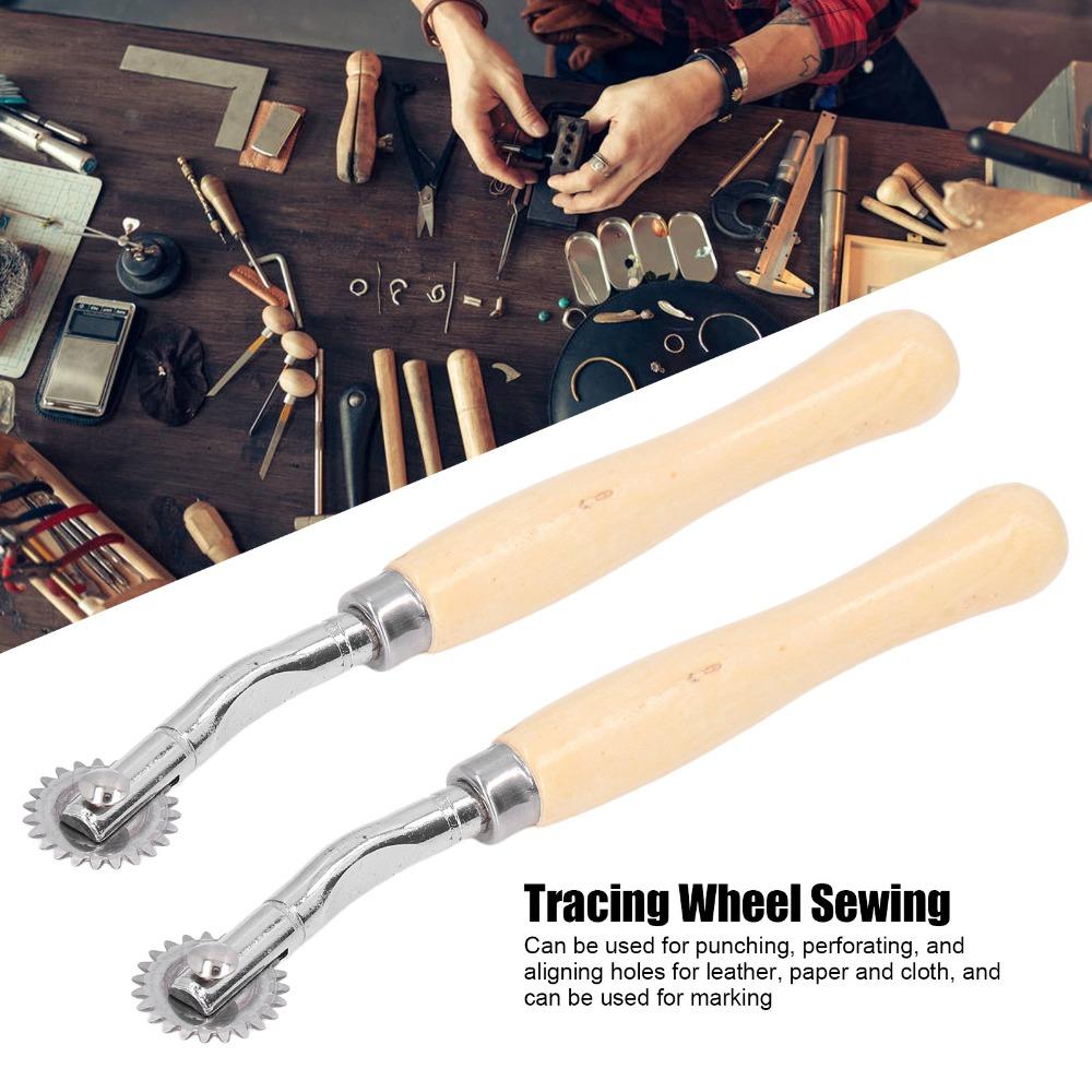 2PCS Strong Clamping Force Tracing Wheel Tool Stainless Steel Tracing Wheel  For Cloth Paper