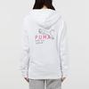 Puma Logo Print Sport Hoodie With Drawstring Women Tops White 534417-02