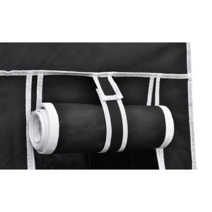 VidaXL Garde-robe pliable Noir 110 x 45 x 175 cm