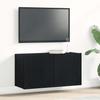 TV Cabinet Black Oak 80 x 30 x 41 cm Engineered Wood