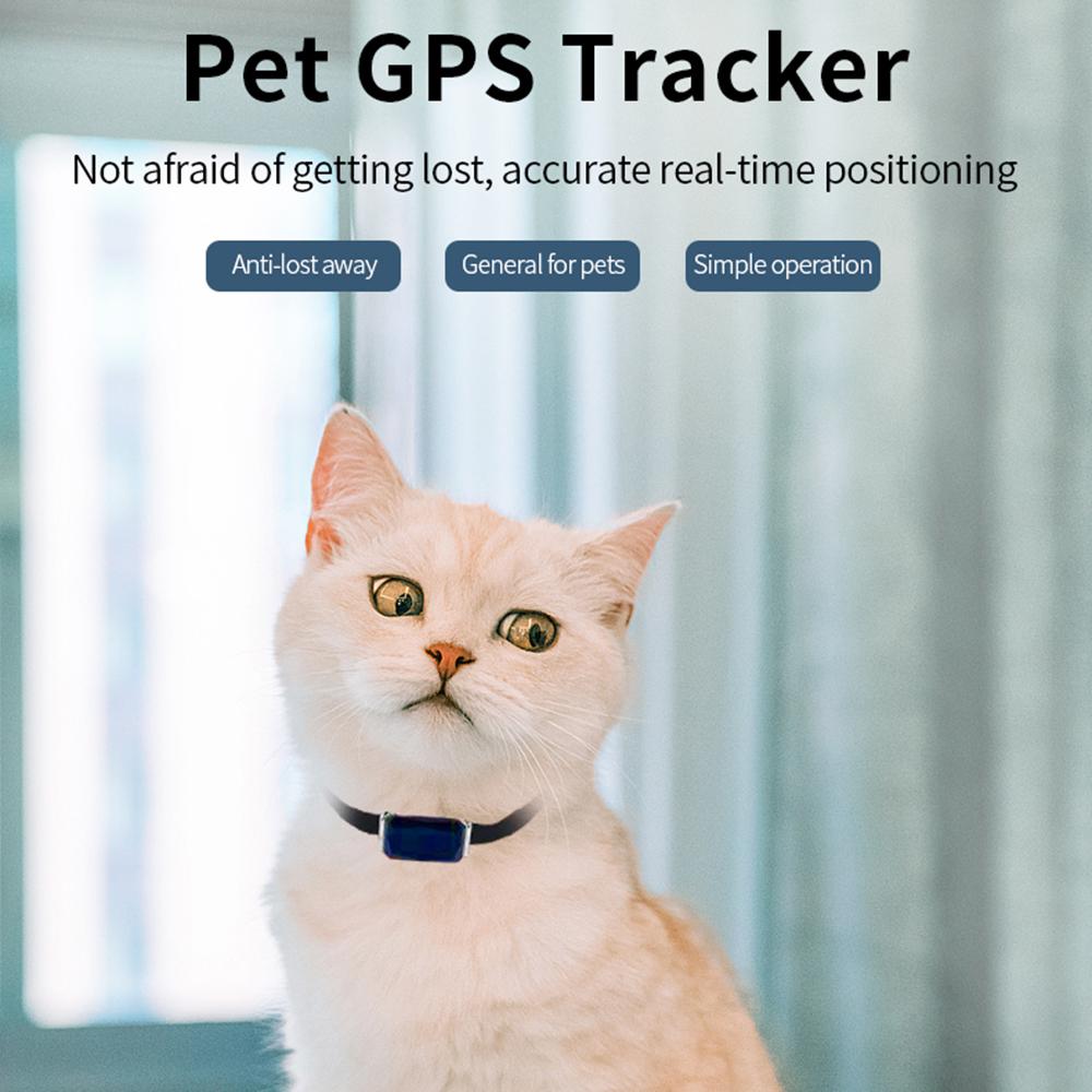 

G12 Gem Design Pets Collar GPS Tracker IP67 Waterproof Rechargeable Dog Cat Tracking Device Locator Blue