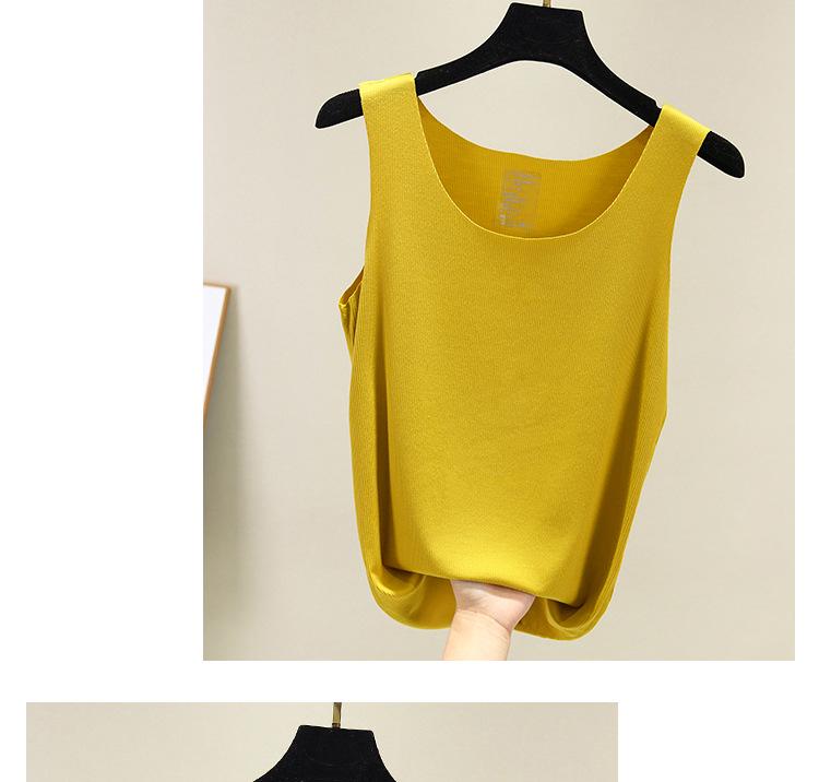 Korean Ribbed Cotton Seamless Tank Top - Women's Plus Size Round Neck Base Layer