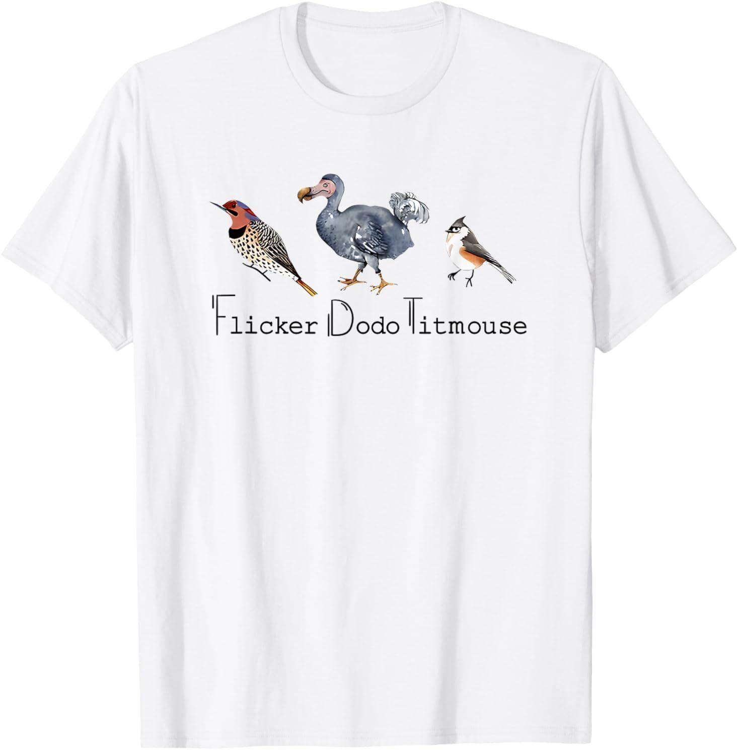 Bird Flicker Dodo Titmouse Animal Nature Lovers T-Shirt Unisex T-Shirt M