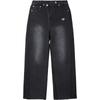 Li Ning Trendy Sports Series Straight Loose Versatile Jeans Women Bottoms AKXV274-2