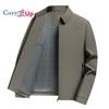 Mens Lightweight Windbreaker Full Zip Up Laydown Collar Jackets Light Casual Coat with Zip Pockets