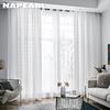 1 pièce NAPEARL 10-20 % occultant style français simple romantique dentelle chaîne tricoté pur blanc gaze rideau pour salon chambre balcon décoration de la maison