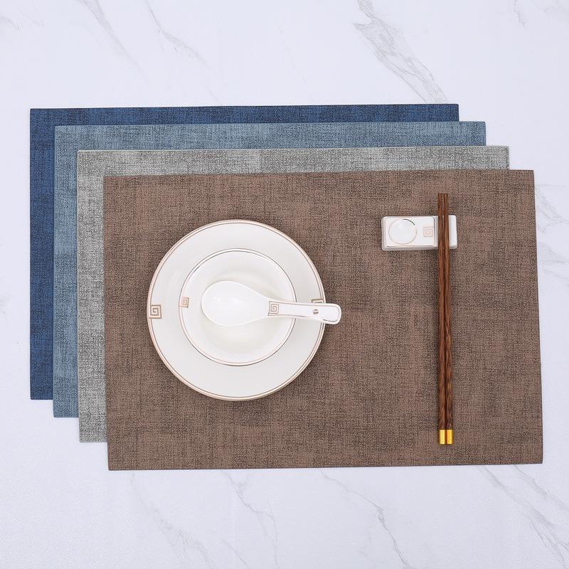 Nordic washable placemat waterproof anti-scalding and heat-insulating mat home high temperature resistant leather placemat spot