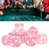20pcs Dice Set 6 Sided Transparent Dices Rounded Corner Dice for Board Games and Teaching Math