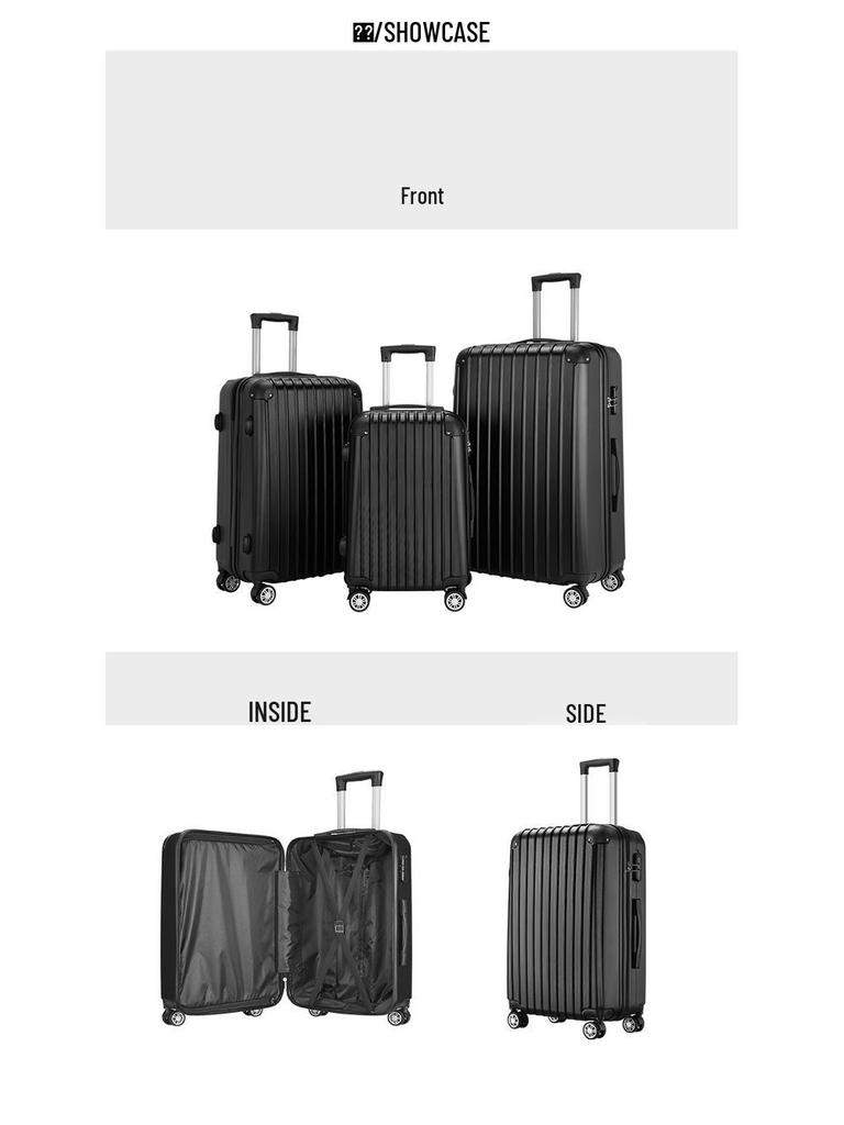20-Inch Fixed Spot Corner Protector Trolley Luggage – ABS Travel Suitcase Bag with Printed Logo, Ideal As a Business Gift.