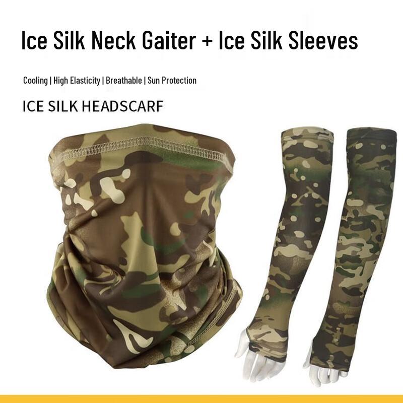 

Kids Camouflage Ice Silk Sun Protection Set