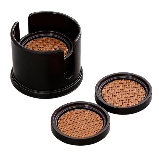 6Pcs Insulated Coasters Heat Insulation Rattan Mat Anti-scalding Non-slip Square Tea Cup Holder Multi-functional