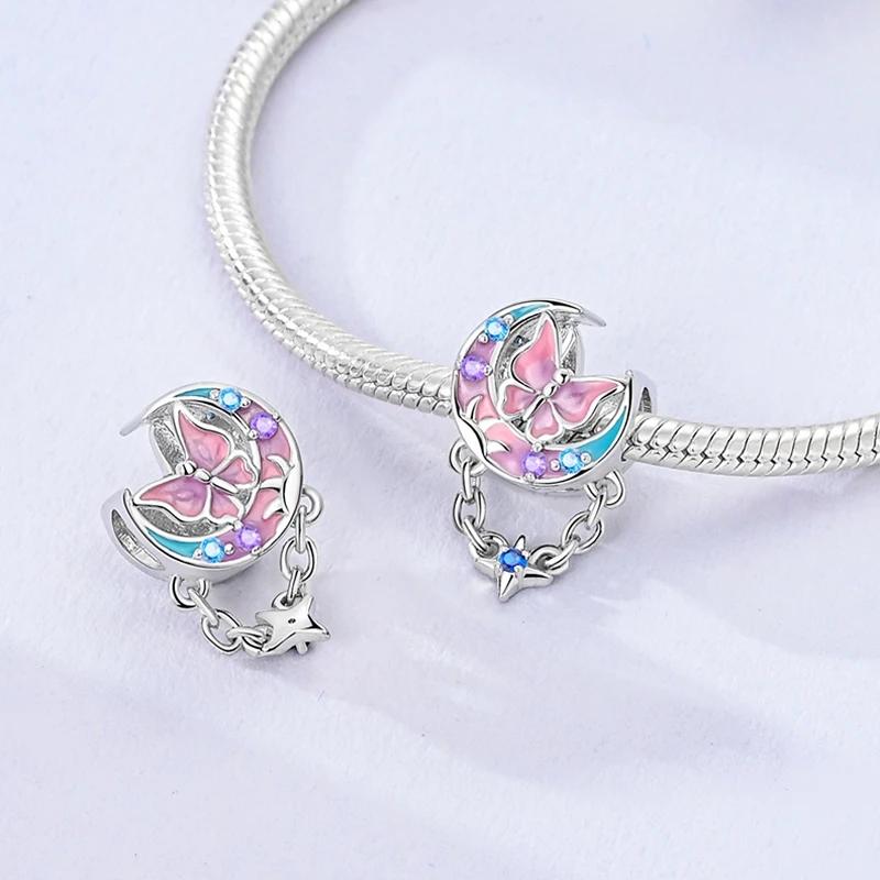 Měděné Krásné Barevné Přívěsky Korálek Zábavná Zvířátka Přívěsky Motýl Visící Vhodné na Originální Náramek Diy Šperky Dárek