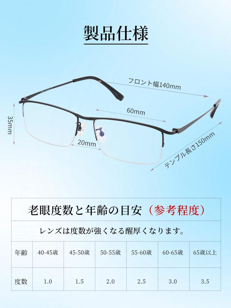 Reading Glasses for Men and Women Blue Light Alloy Popular for and Portable Use Day Gift 350 [Laberush] - Stylish, Blocking, Half-Rim Design,
