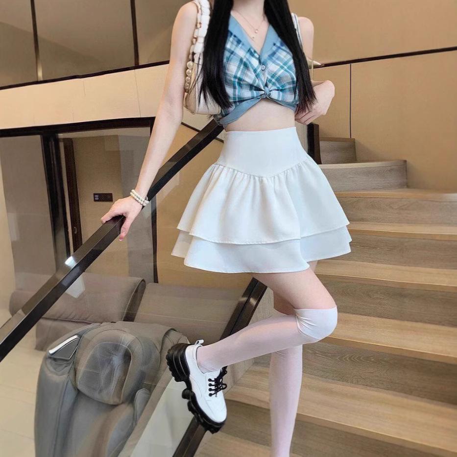 Women's High-Waisted Puffy Pleated Skirt - 2024 Spring/Summer Collection