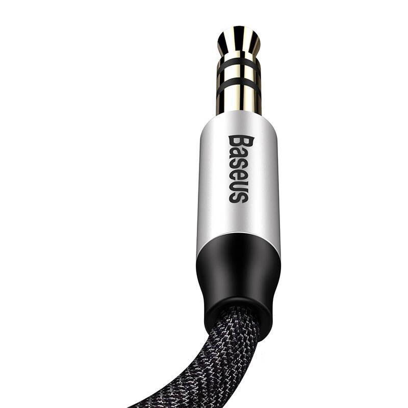 Kabel Audio Mini Jack 3,5Mm Aux Baseus Yiven 1,5M (Czarno-Srebrny)