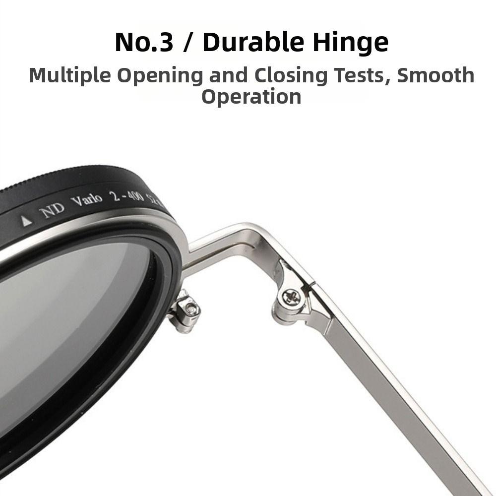 ND9 Adjustable Dimming Glasses Round Fishing Sunglasses Fashion Outdoor Eyewear  Outdoor Activities