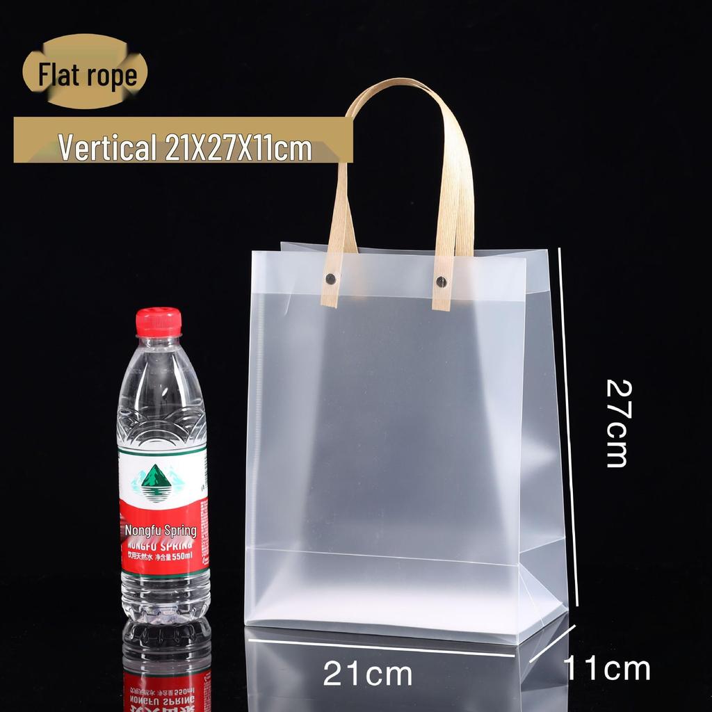 In Stock PVC Transparent Tote Bag, Frosted PP Plastic Gift/Souvenir Packaging, Wedding Candy Bag