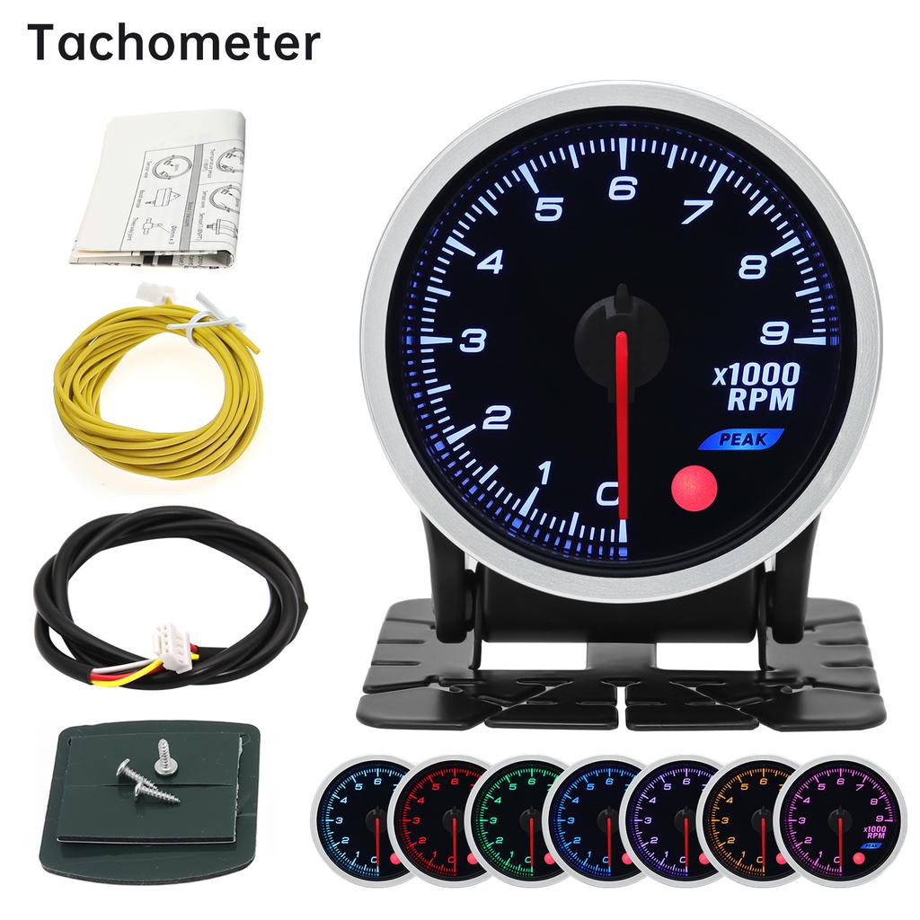52mm 8 Colors Car Gauge Oil Pressure Bar PSI Water Temp Oil Temp EGT Exhaust Temp Turbo Boost Tachometer Fuel Level Gauge Meter