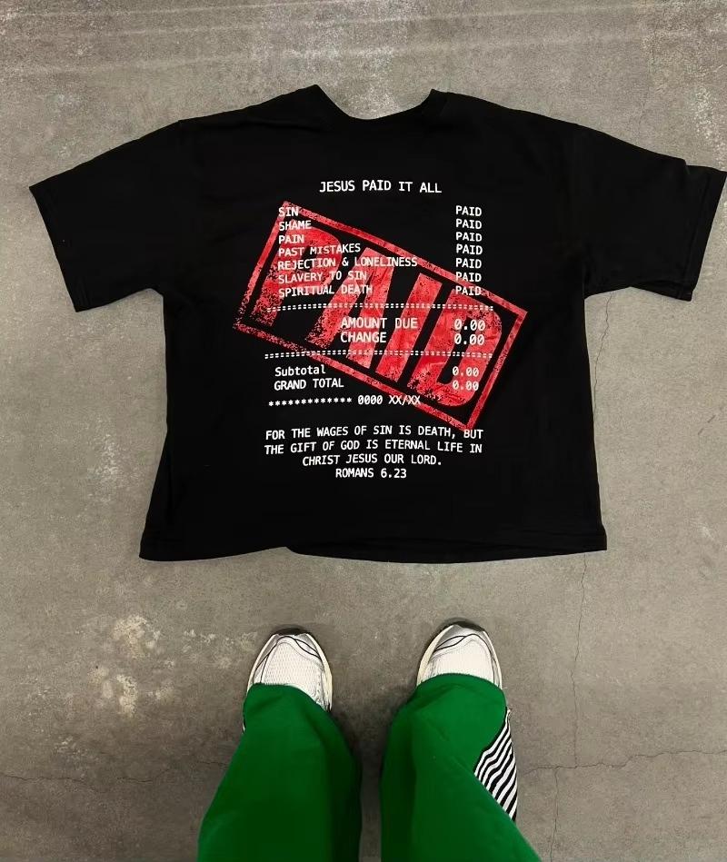 

Harajuku Y2k Top Women Fashion Couple Casual Loose Retro Trend Shirt American Street Oversized T-shirt Alphabet Print T-shirt 4XL