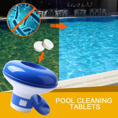 Pastiglie Detergenti per Piscina 100g Pastiglie Cloranti con Dosatore Galleggiante di Cloro Pulizia Piscina