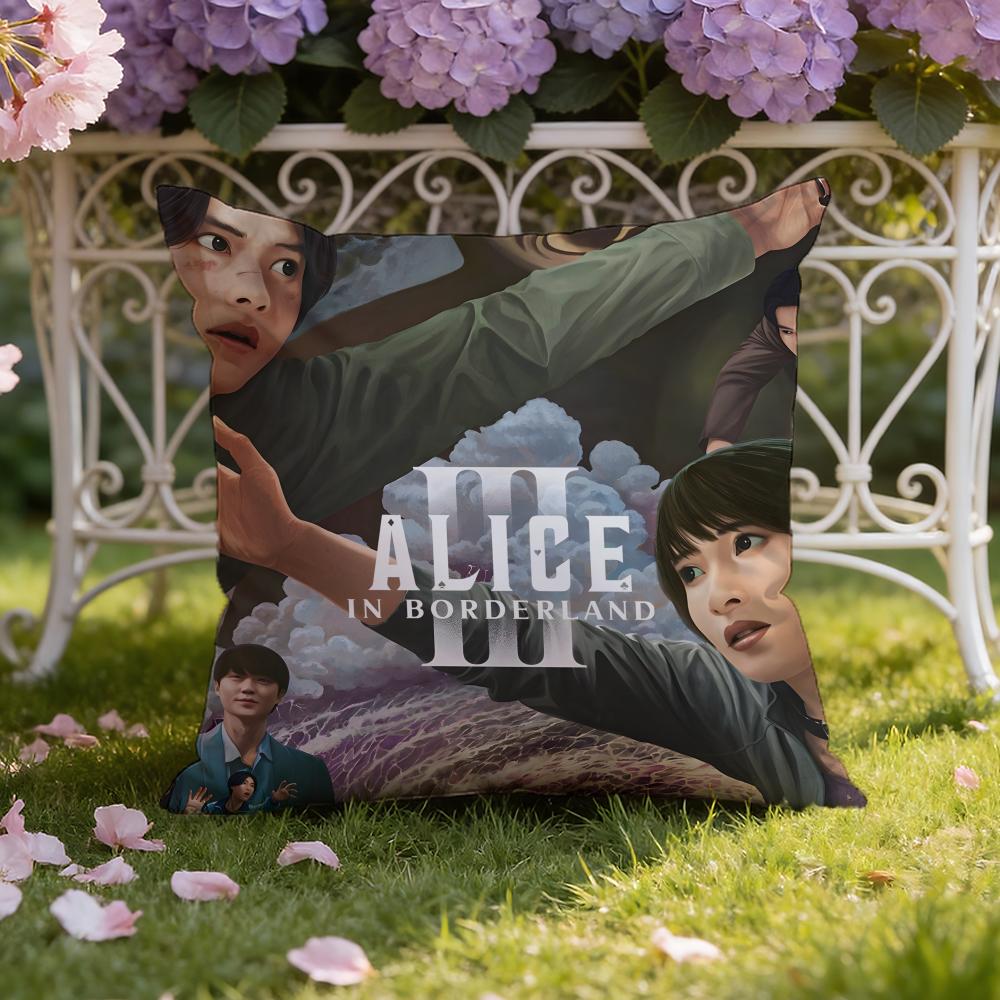 Korean TV A-Alice In B-Borderland Cushion Cover Home & Car Dual-Scene Pillow Cover: Reversible for Premium Comfort