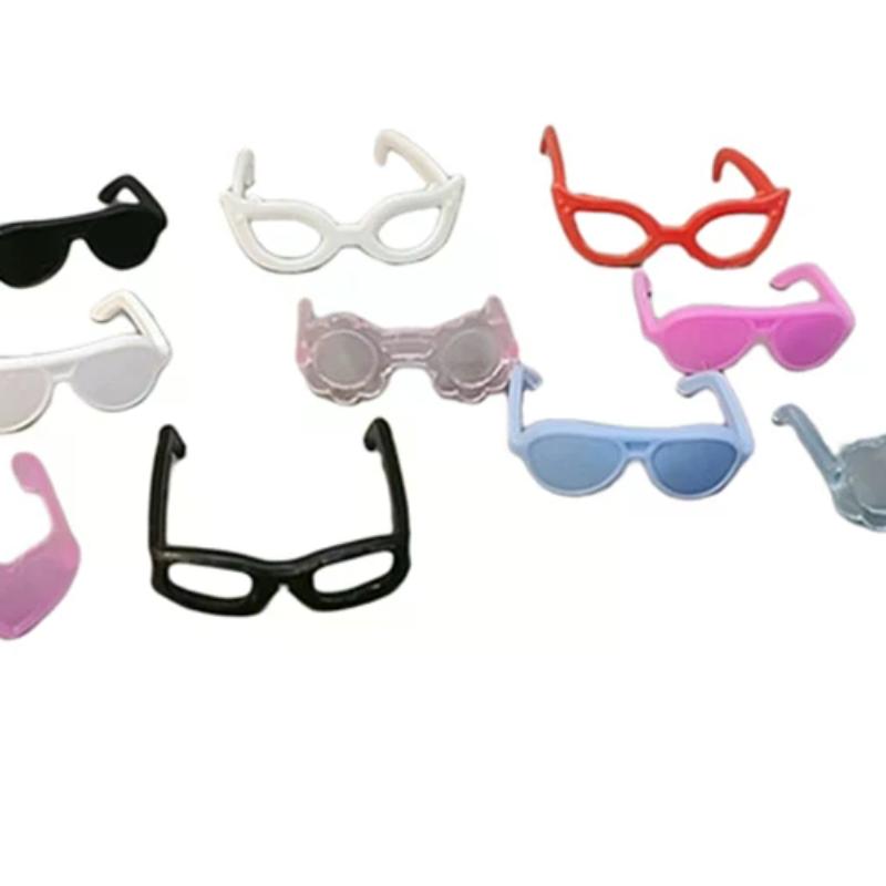 20pcs Dolls Accessories Mini Plastic Glasses For High Dolls For Dolls House Kids Toy Party Glasses
