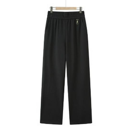 

Spring 2026 Mid-Aged Women s Slimming Wide-Leg Pants: Fashionable Straight-Leg for Casual Wear 4XL чорний