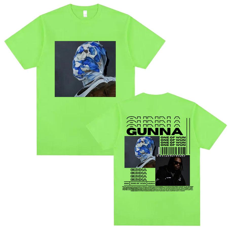 Rapper Gunna T-shirt Merch Album Wun Moda Pop Hip Hop T-shirt Unisex Donna Cotone Alta Qualità T-shirt Oversize