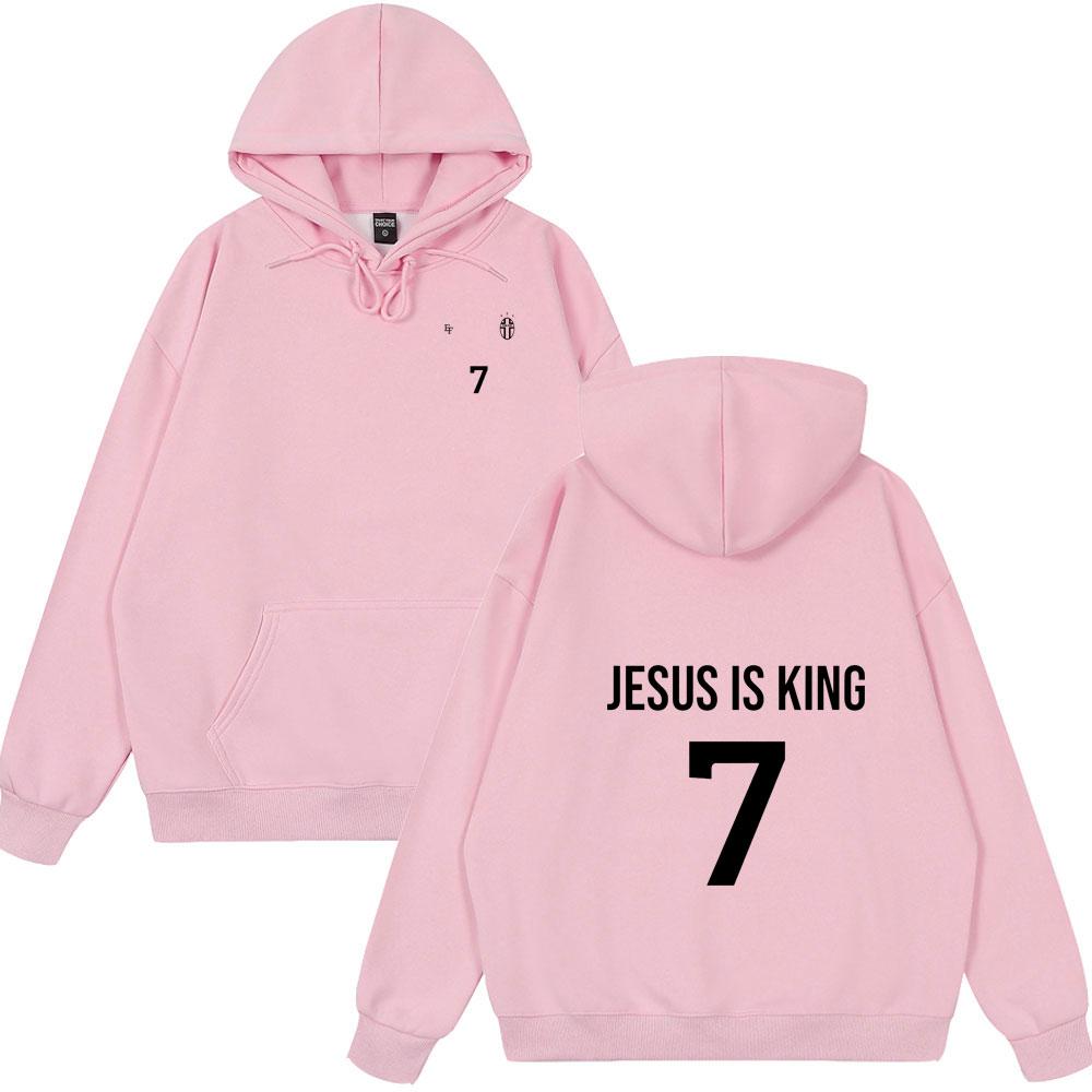 Jesus Is King 7 Christian Bible Verse Hoodies Men Women Clothing Fashion Harajuku Sweatshirts Fleece Casual Long Sleeve Clothes