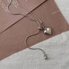 Simple Necklace Fashionable Heart Pendant Necklace Heart Neck Jewelry Perfect for Youthful Couple or Close Friend