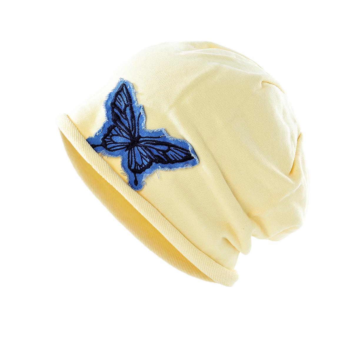 

Korean-Style Vintage Bow Embroidery Beanie – Solid Color Slouchy Hat for Large Head Circumferences One Size бежевый