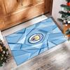 Manchester City Printed Flannel Area Rug Non Slip Soft Polyester Floor Carpet Indoor Decor Mat for Bedroom Living Room Sofa