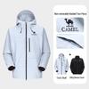 Camel Men's 3-in-1 Outdoor Windproof Waterproof Fleece-Lined Jacket
