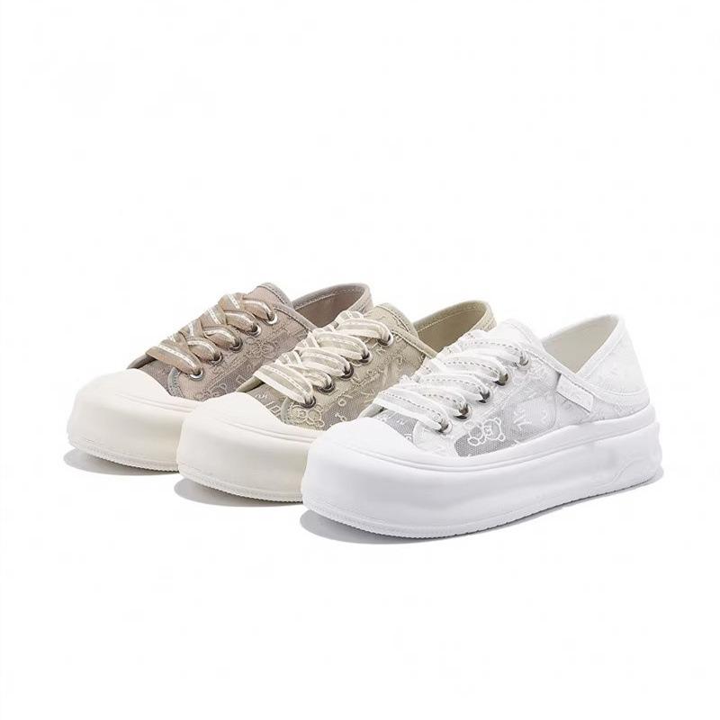 Fischerschuhe Damen Mesh atmungsaktiv neu zwei Tragevarianten Sport vielseitig lässig kleine weiße Board-Schuhe