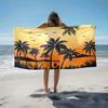 1pc Tropical Sunset Paradise 2D Printed Microfiber Beach Towel, Quick Dry Super Absorbent. Great for Beach, Pool