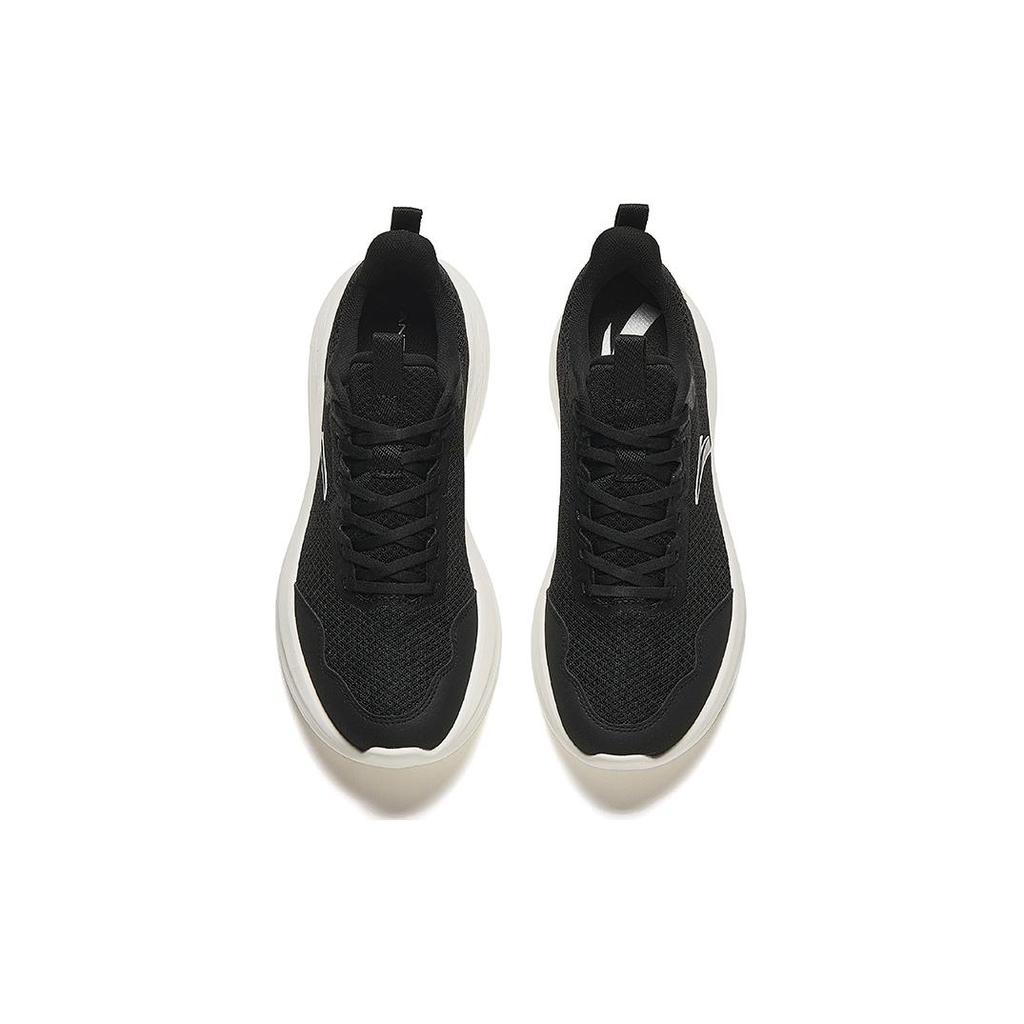 New Anta Running Collection Cushioned Slip Resistant Low Top Running Shoes Men's Black White 912425513-2