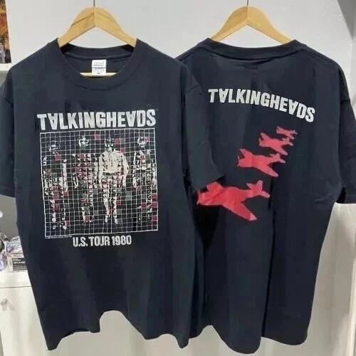 

1980 Talking Heads Тур по США Черная Унисекс Футболка с 2-сторонним принтом S-5XL 4XL