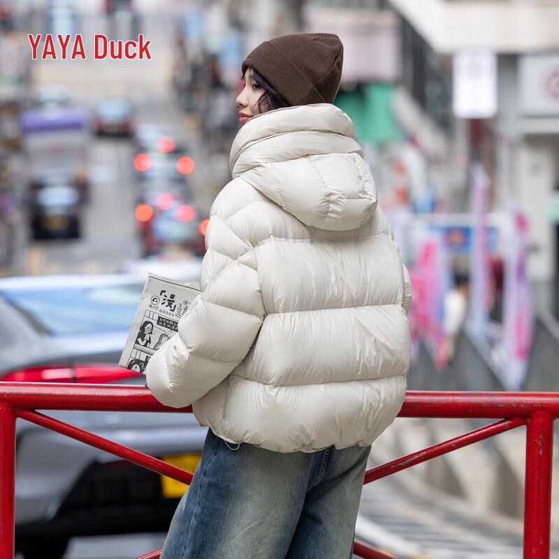 YAYA Women's Casual Hooded Short Down Jacket