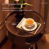 Nordic Retro Bedside Table: Simple Bedroom Nightstand with Metal Shelf, Small Space Sofa Side Table, Pet Bed Option for Cats and Dogs.