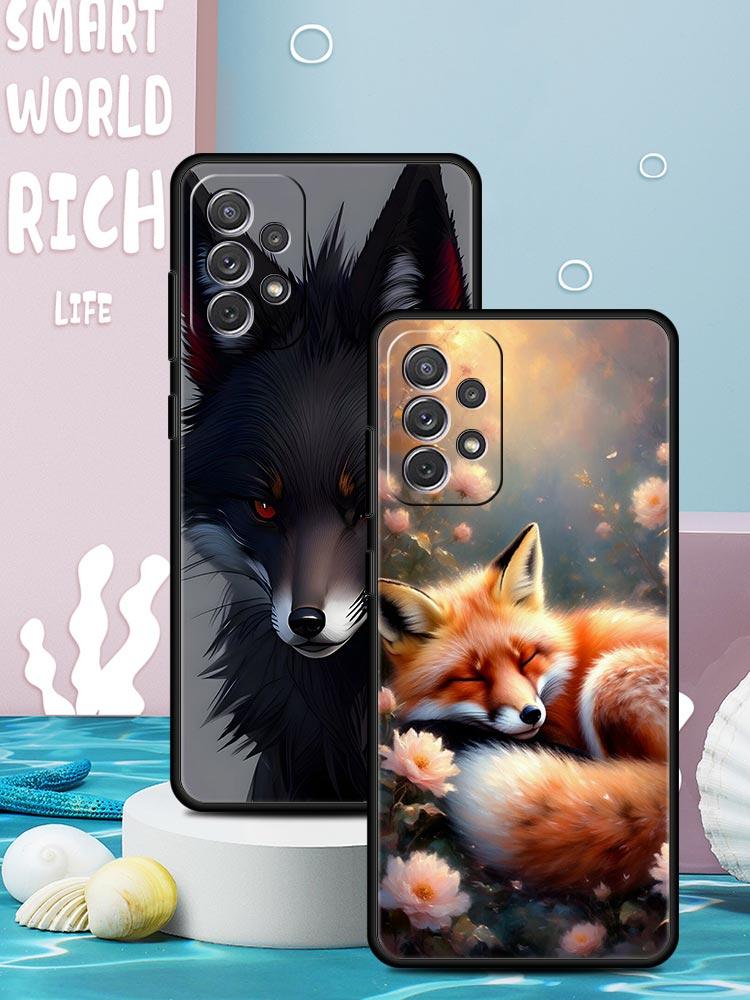 Red Fox Phone Case for Samsung Galaxy A55 A35 A17 A07 A15 A13 A25 A51 A71 A72 A73 A32 A52 A52S A41 5G Soft TPU Shell Fundas Capa
