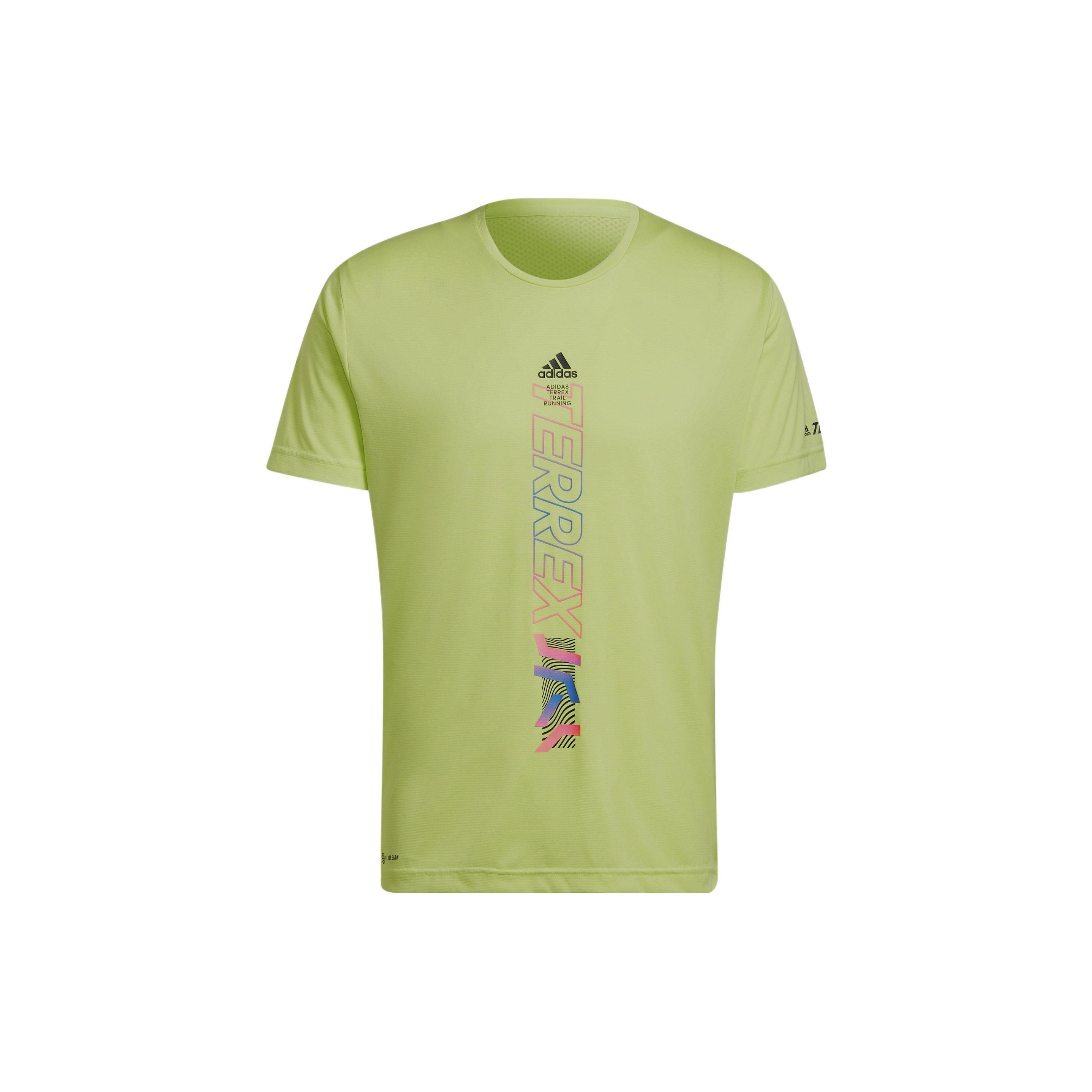 adidas Contrasting Colors Alphabet Printing Round Neck Short Sleeve Green Men s H11680 M