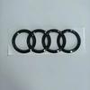 AUDI Q8 4-Ring logo ABS Black Car Hood Front Grill Emblem Rear Trunk Badge Q8 Sticker Quarrto Sline Emblem For Q8 2018-2024