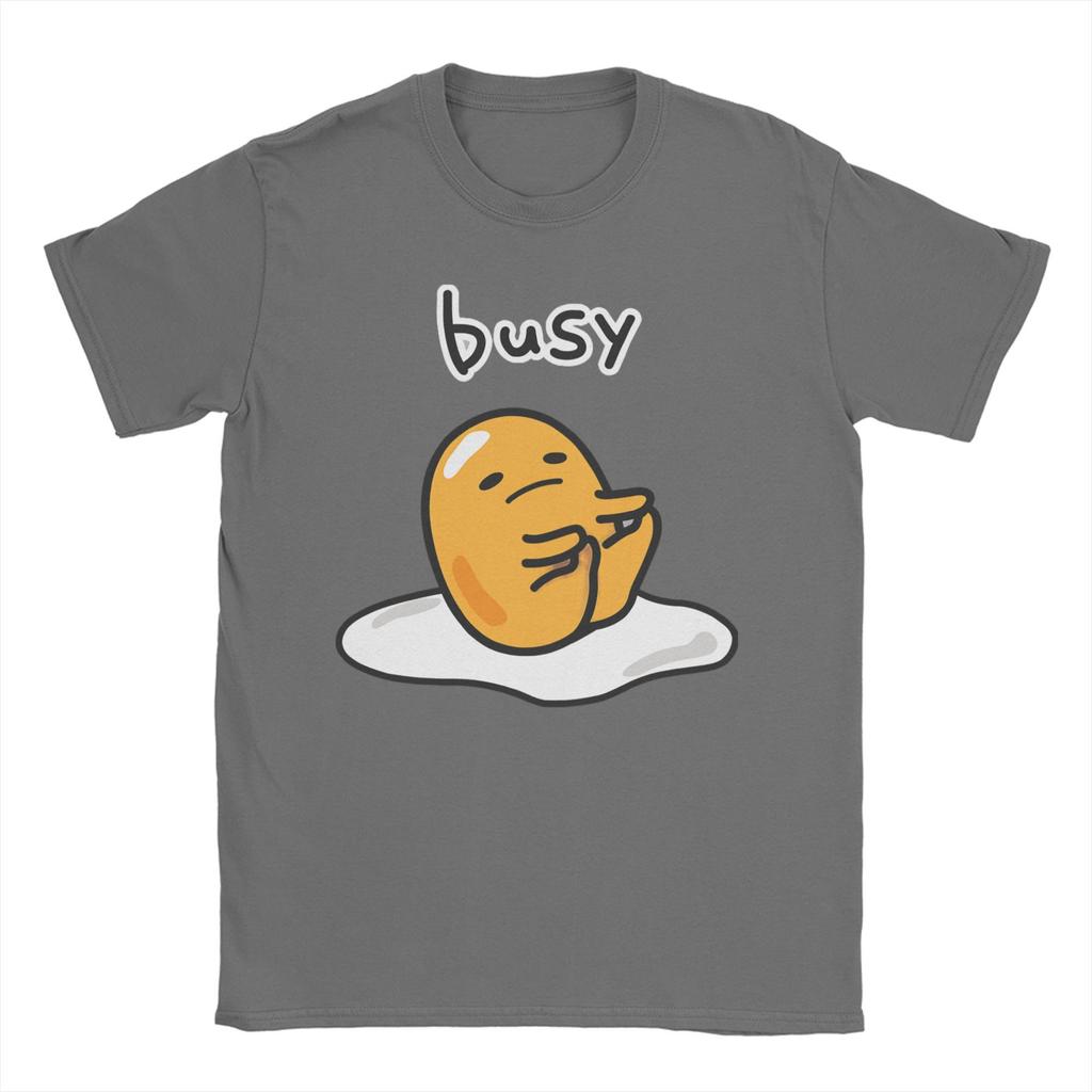 Gudetama Cartoon Eggs Graphic Print T Shirts Men Women  100% Cotton  Tee Shirt Clothing