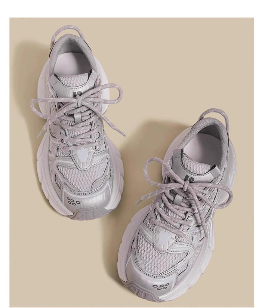 2025 Fall Girls' Sneakers: Versatile Mesh Dad Shoes for Big Kids
