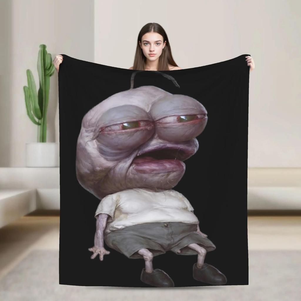 Soft Flannel Throw Blanket for Students Airplane Travel Living Room Sofa Bed  Smiling Friends Ducks Design