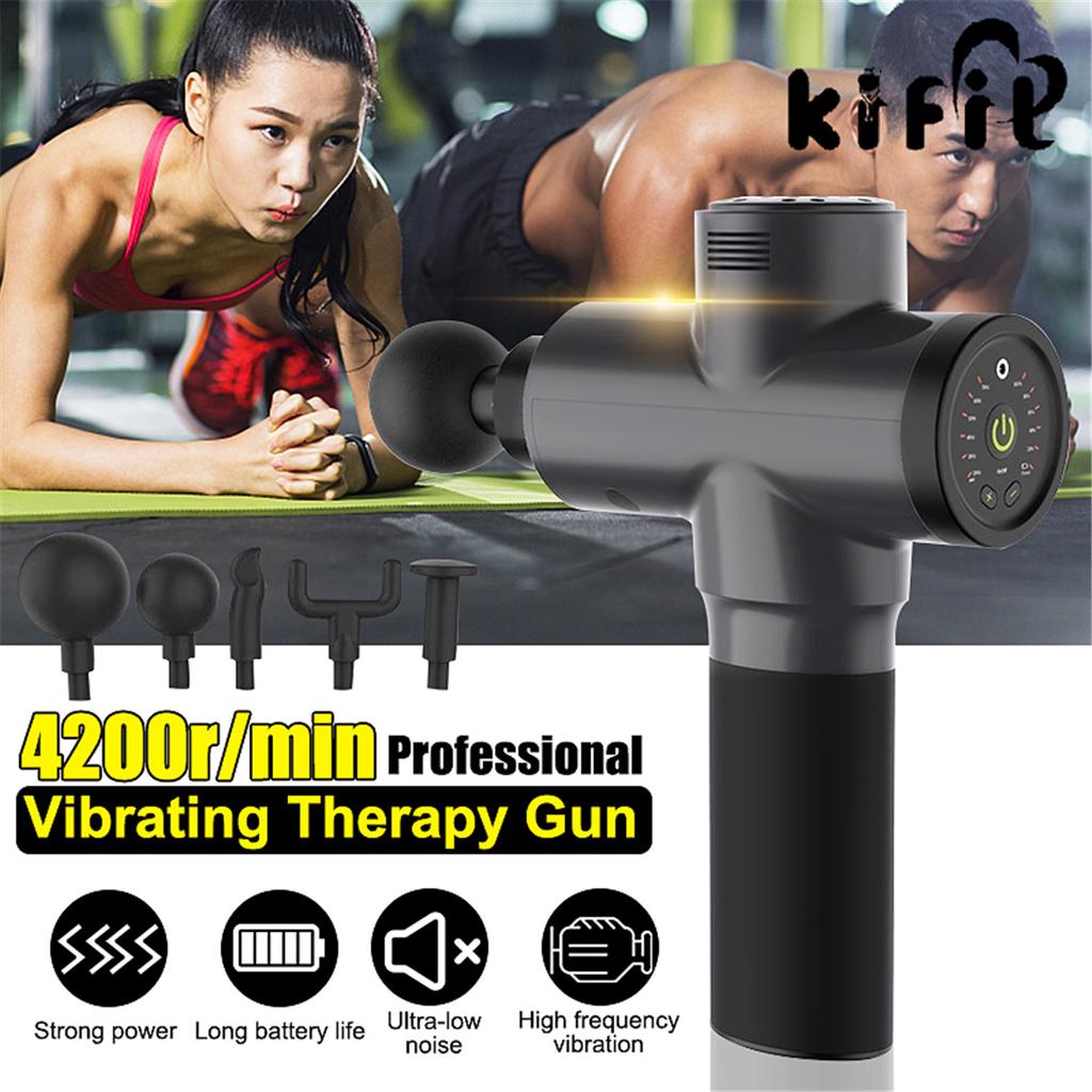 Percussion Therapy Massager Guns 4200r/min Body Electric Vibrating Muscle Relax Tools fascia gun