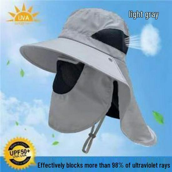 Waterproof UV-Protection Outdoor Sun Hat for Men & Women – Summer Fishing & Cycling Hat with Face & Neck Guard